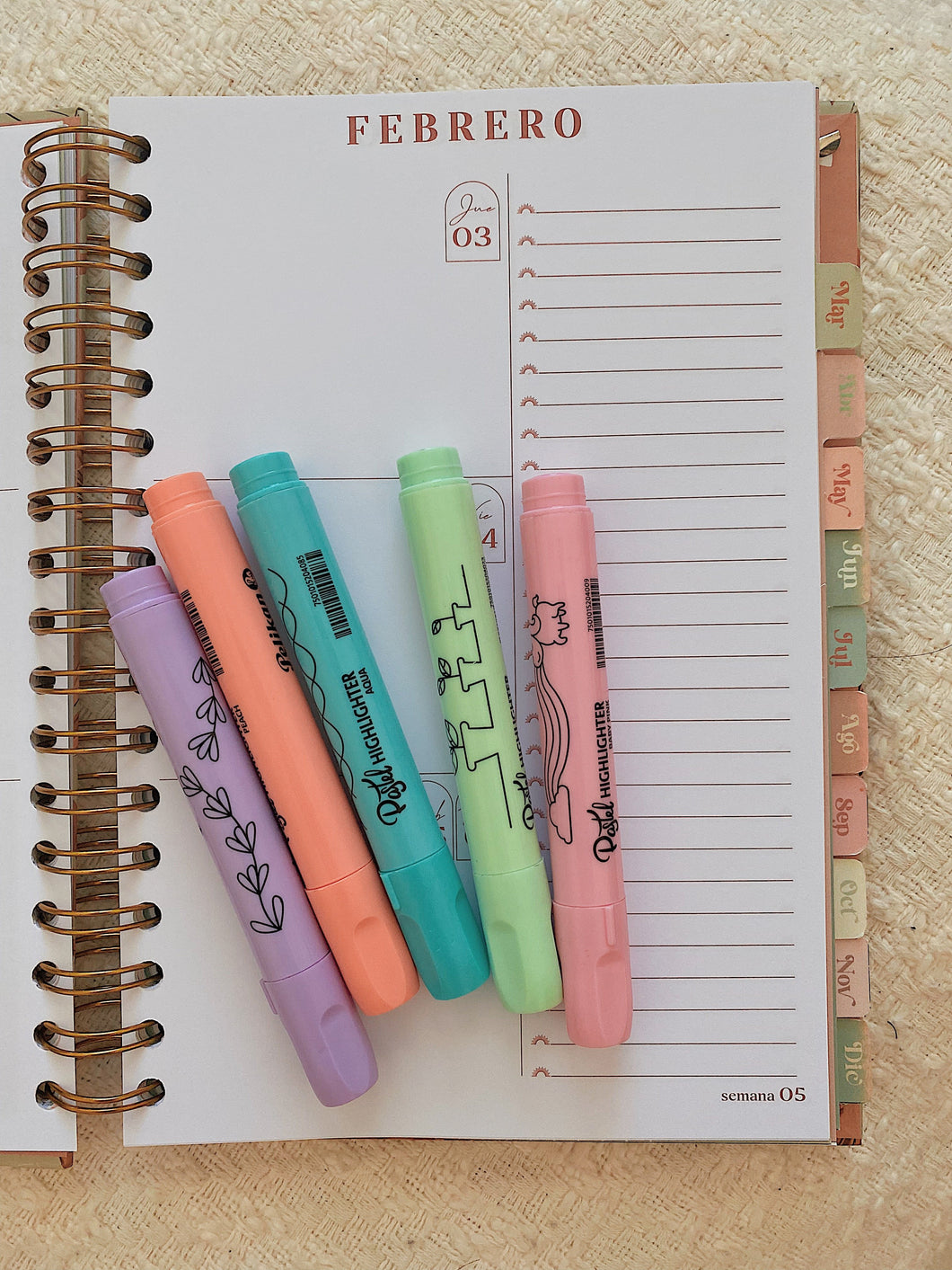 Marcatextos pastel 5 pzs